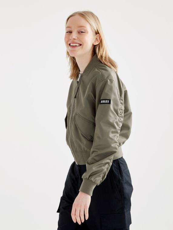 vrouwen kleren staartlis Aigle kort waterafstotend bomberjack J404Z444