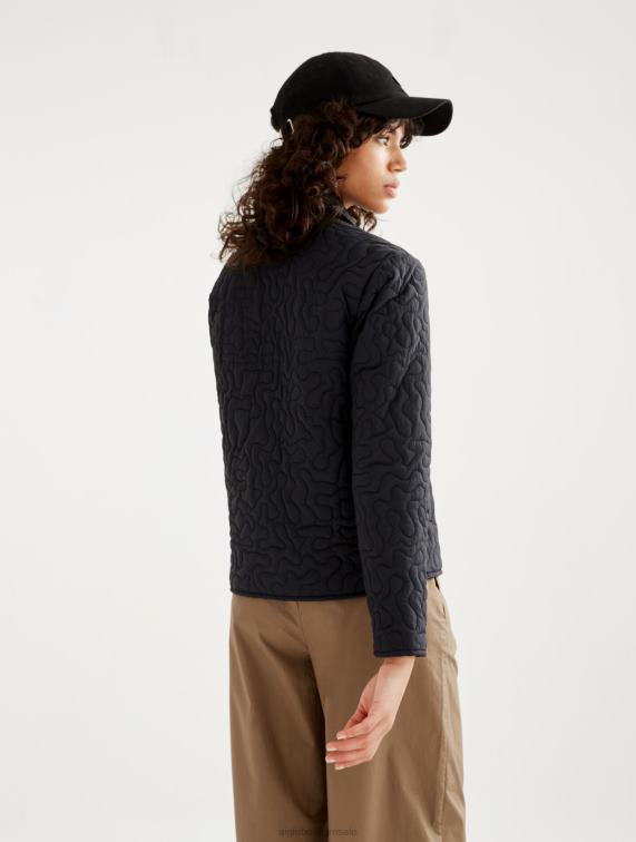 vrouwen kleren zwart Aigle lichtgewicht gewatteerde jas J404Z482