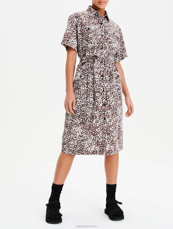 vrouwen kleren fudge pr Aigle Tencel en katoenen overhemdjurk met print J404Z641