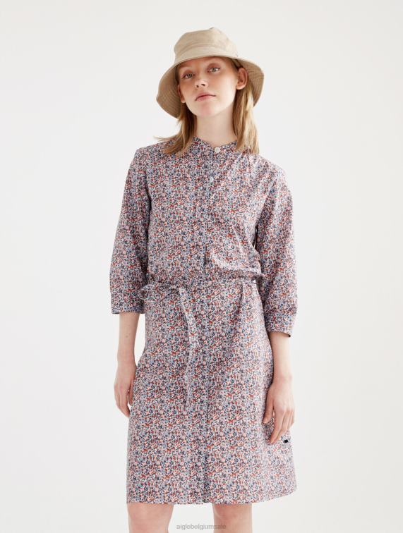 vrouwen kleren hazelnoot pr Aigle de klassieke Liberty London overhemdjurk J404Z556