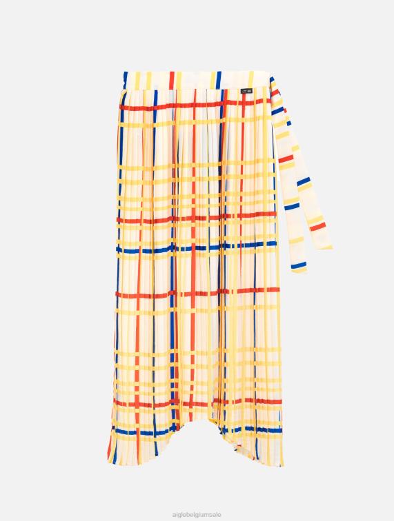 vrouwen kleren mondriaan Aigle x Centre Pompidou geplooide lange rok J404Z583