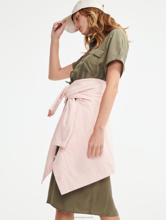 vrouwen kleren staartlis Aigle overhemdjurk met korte mouwen J404Z694