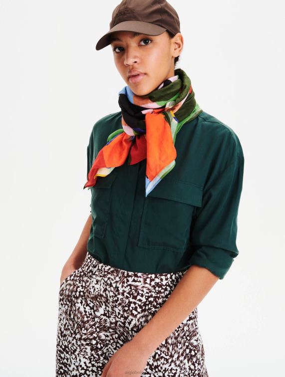 vrouwen kleren groente Aigle oversized overhemd J404Z625