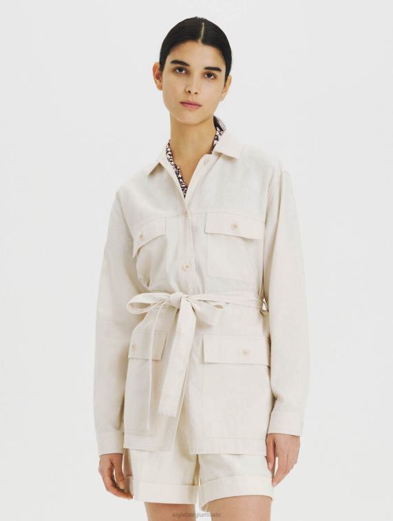 vrouwen kleren koekjes Aigle Overshirt van katoen en tencel J404Z616