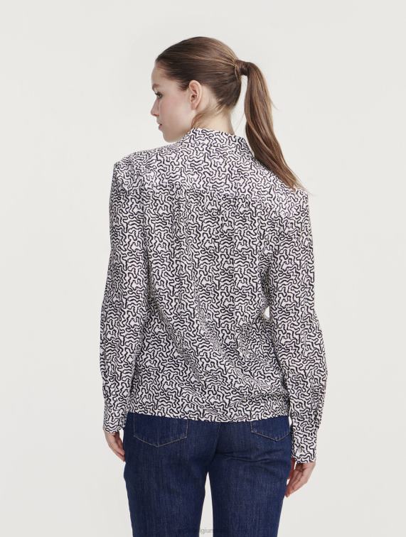 vrouwen kleren lait pr Aigle shirt met lange mouwen verzameld op de schouders J404Z550