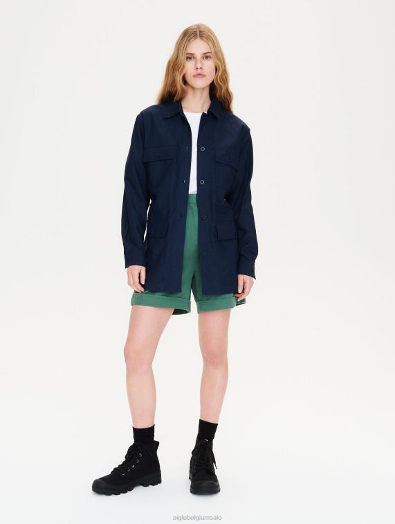 vrouwen kleren rijk Aigle Overshirt van katoen en tencel J404Z615