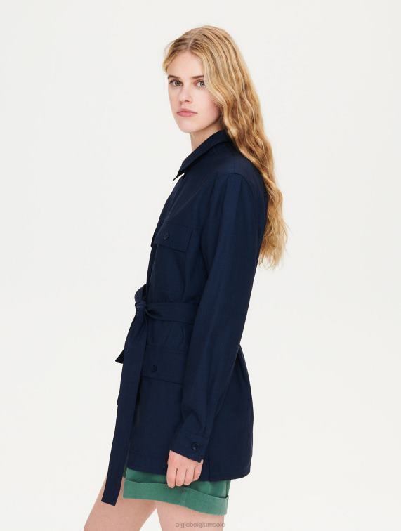 vrouwen kleren rijk Aigle Overshirt van katoen en tencel J404Z615