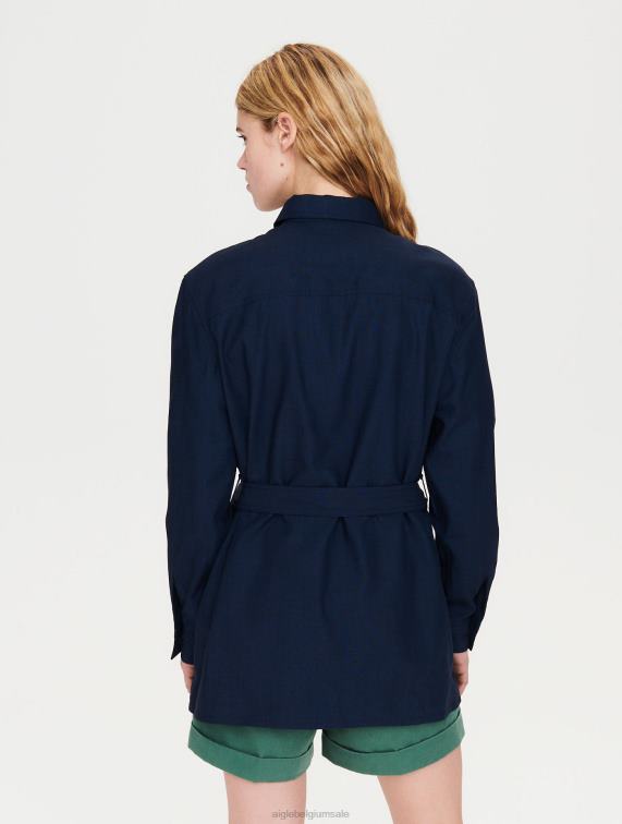 vrouwen kleren rijk Aigle Overshirt van katoen en tencel J404Z615