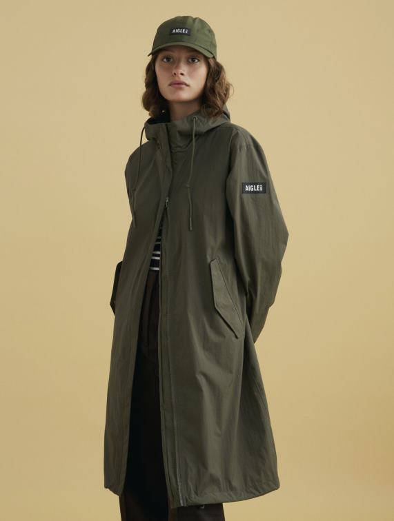 vrouwen kleren advocaat Aigle MTD-parka met lange capuchon J404Z475
