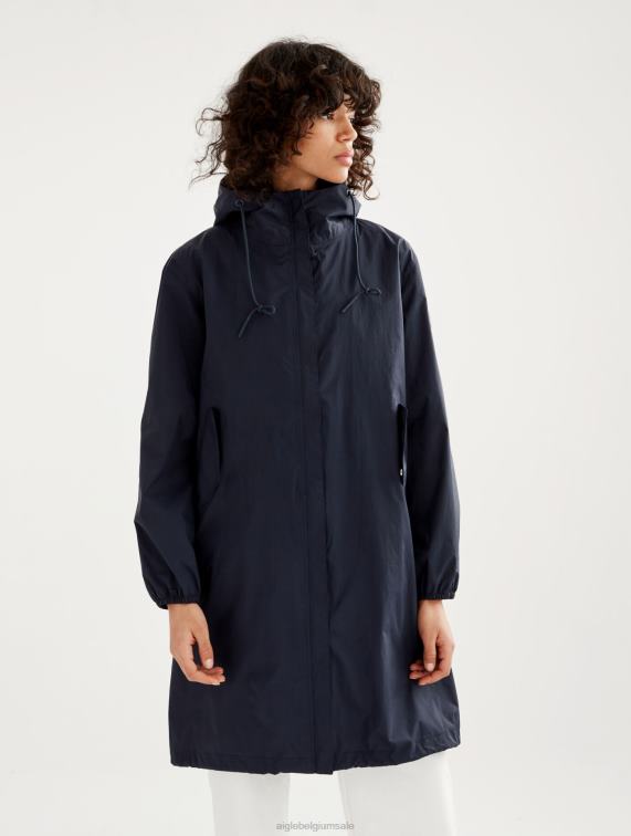 vrouwen kleren rijk Aigle MTD-parka met lange capuchon J404Z504