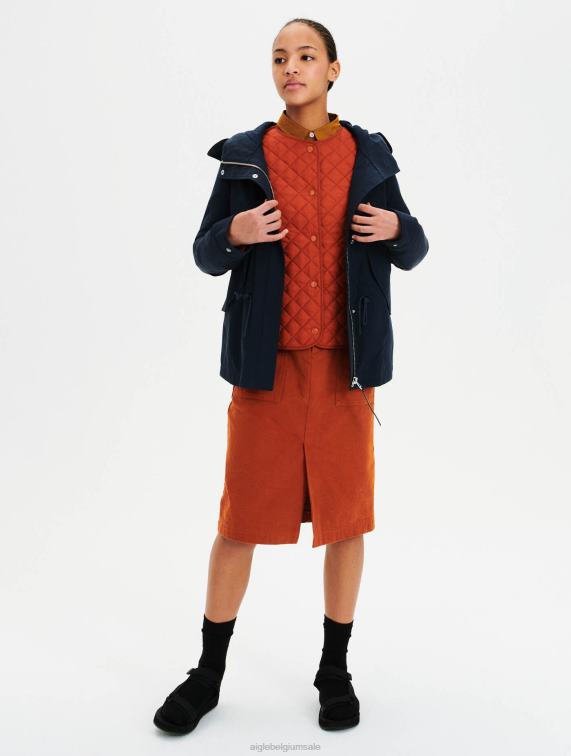 vrouwen kleren rijk Aigle korte fishtail-parka J404Z679