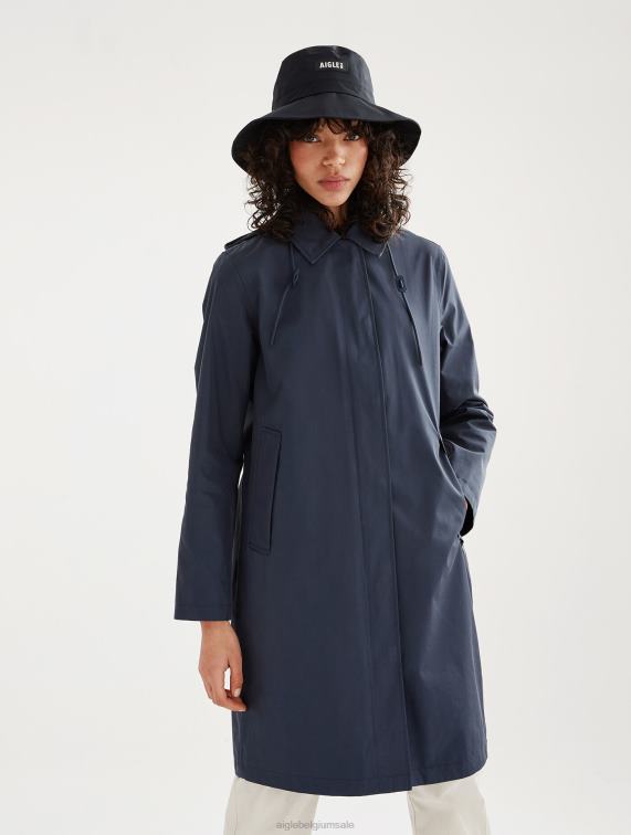 vrouwen kleren rijk Aigle lange mtd parka met capuchon J404Z454