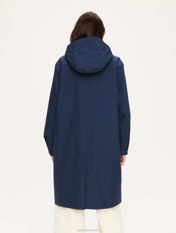 vrouwen kleren rijk blauw Aigle zeer warme donsparka en gore-tex J404Z688