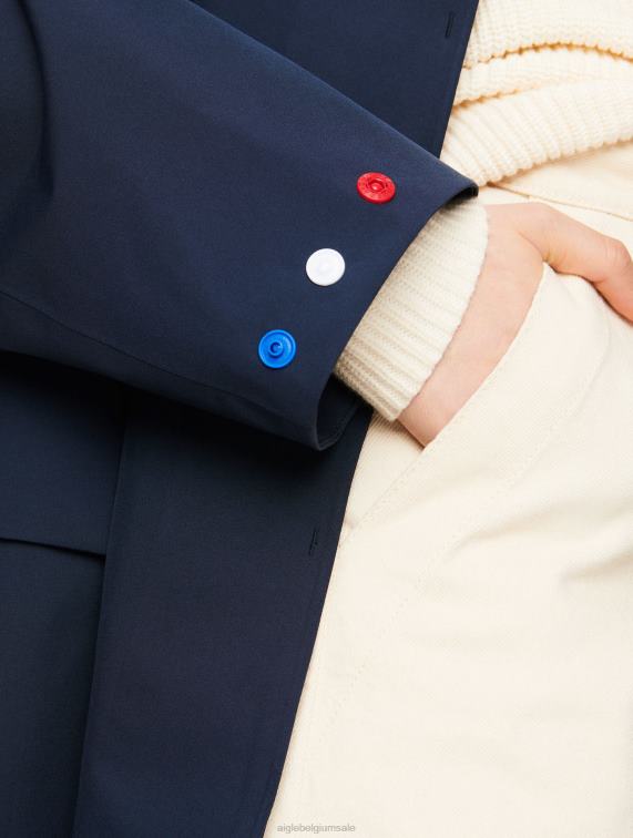 vrouwen kleren rijk blauw Aigle zeer warme donsparka en gore-tex J404Z688