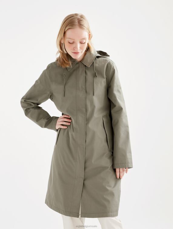 vrouwen kleren staartlis Aigle lange mtd parka met capuchon J404Z495