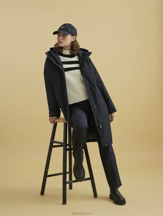 vrouwen kleren zwart Aigle zeer warme parka gore-tex J404Z675