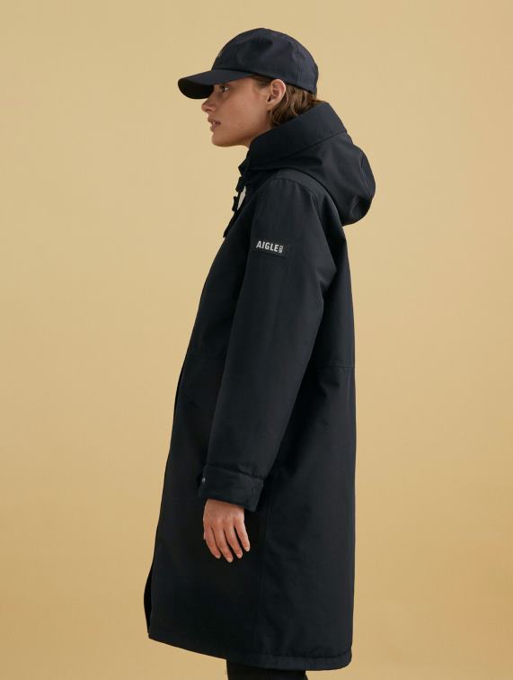 vrouwen kleren zwart Aigle zeer warme parka gore-tex J404Z675