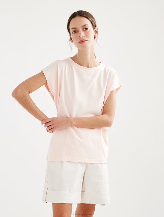 vrouwen kleren cerisier Aigle T-shirt met verlaagde schouder J404Z708