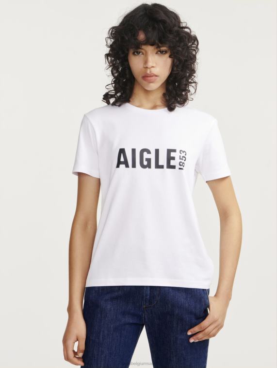 vrouwen kleren lag Aigle bedrukt pyratex T-shirt met korte mouwen J404Z699