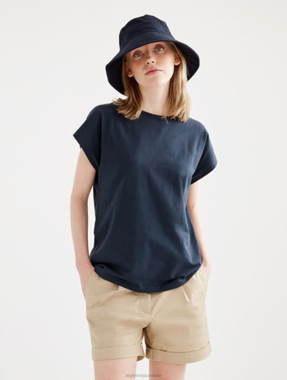 vrouwen kleren rijk Aigle T-shirt met verlaagde schouder J404Z446