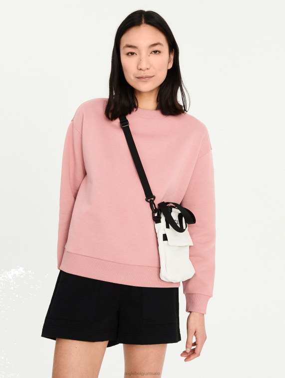 vrouwen kleren donker palissanderhout Aigle ecologisch ontworpen sweatshirt met ronde hals J404Z672