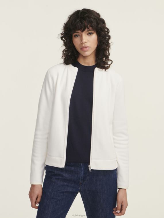 vrouwen kleren lag Aigle Fleece met ronde hals en ritssluiting J404Z591