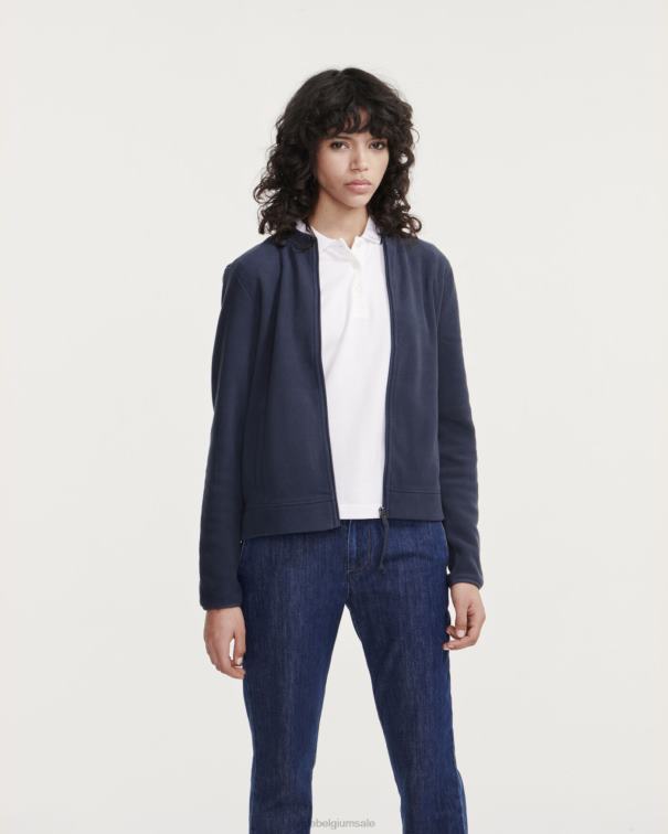 vrouwen kleren rijk Aigle Fleece met ronde hals en ritssluiting J404Z710