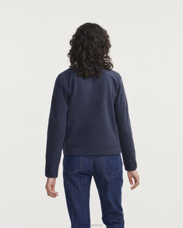 vrouwen kleren rijk Aigle Fleece met ronde hals en ritssluiting J404Z710