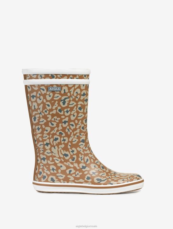 vrouwen laarzen luipaard Aigle iconische strandlaarzen J404Z649