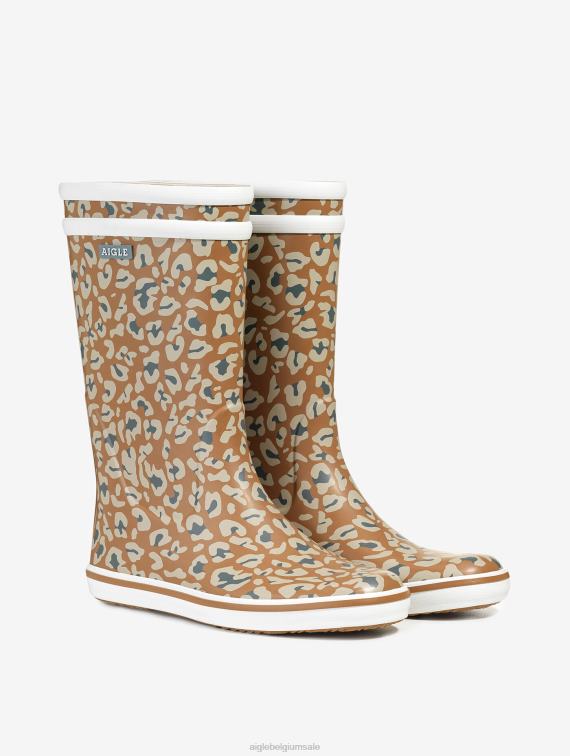 vrouwen laarzen luipaard Aigle iconische strandlaarzen J404Z649
