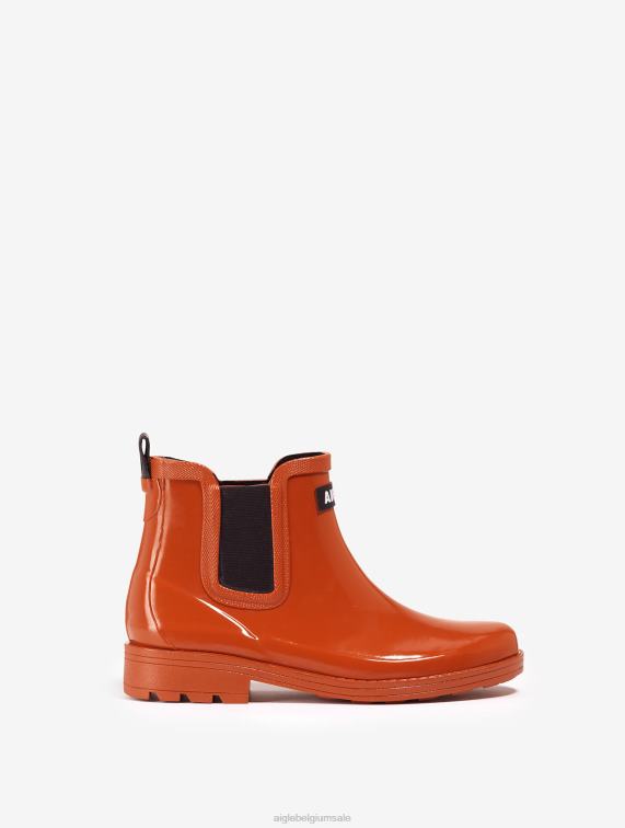 vrouwen laarzen goji Aigle op paardensport geïnspireerde enkelregenlaarzen J404Z637