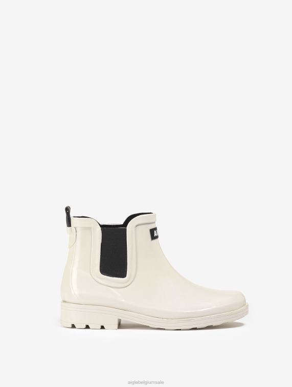 vrouwen laarzen sabel Aigle op paardensport geïnspireerde enkelregenlaarzen J404Z608