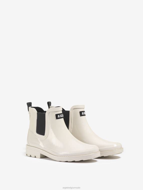 vrouwen laarzen sabel Aigle op paardensport geïnspireerde enkelregenlaarzen J404Z608