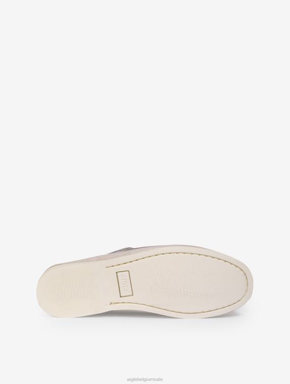 vrouwen schoenen koekjes Aigle klassieke loafer van nubuckleer J404Z628