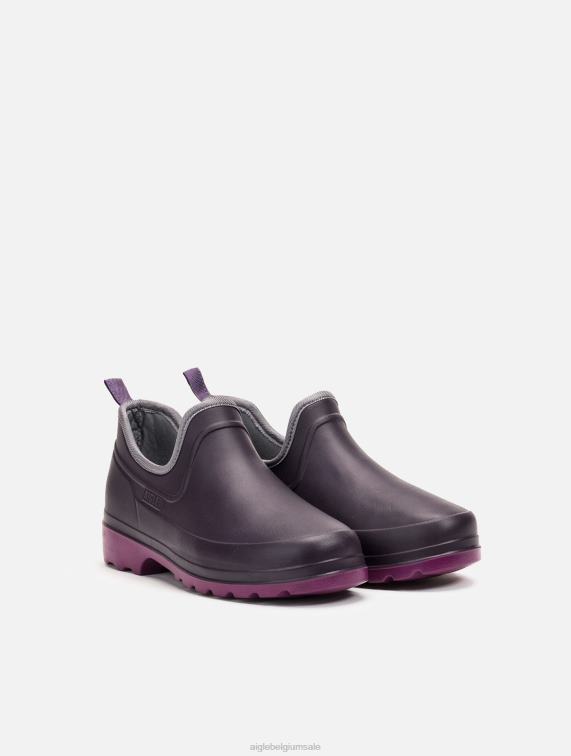 vrouwen schoenen Aubergine/Dahlia Aigle ultralichte gesloten klomp J404Z599