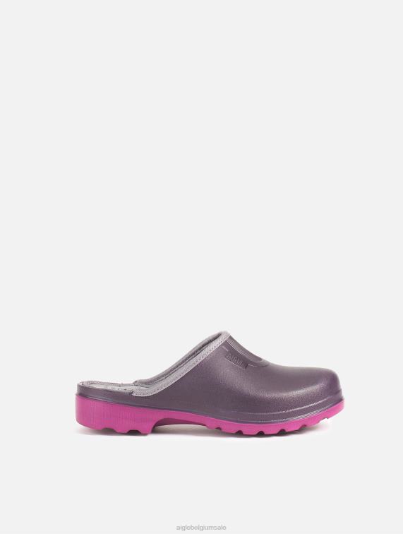 vrouwen schoenen Aubergine/Dahlia Aigle ultralichte klomp J404Z603