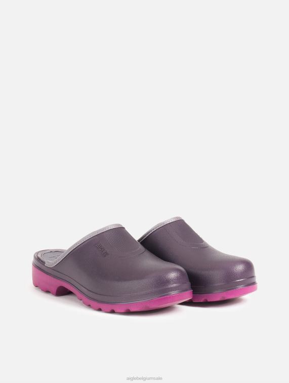vrouwen schoenen Aubergine/Dahlia Aigle ultralichte klomp J404Z603