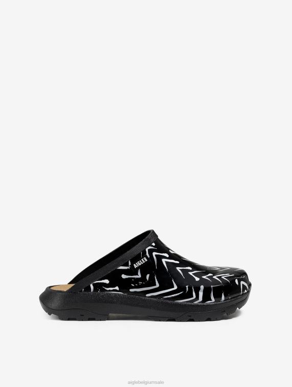 vrouwen schoenen chevron Aigle gedrukte versie van de authentieke klomp J404Z634