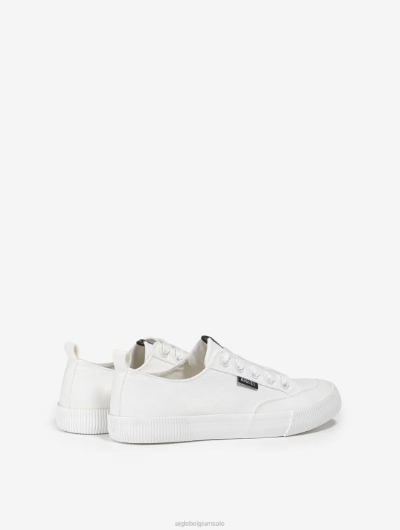 vrouwen schoenen blanco Aigle canvas sneaker J404Z700