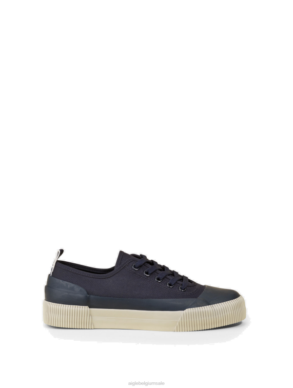 vrouwen schoenen marinier Aigle de milieuvriendelijke sneaker van canvas en rubber J404Z587