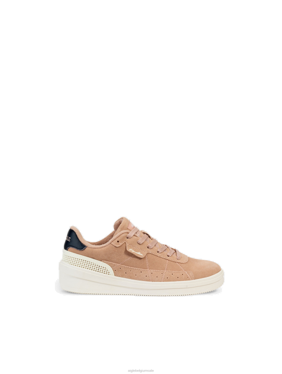 vrouwen schoenen praline Aigle de iconische sneaker, een herontwerp van een klassieker uit de jaren 80 J404Z701