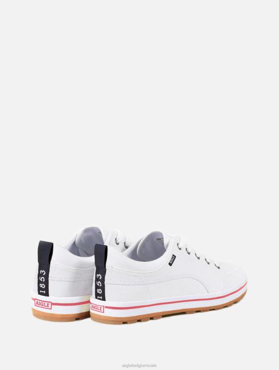 vrouwen schoenen wit Aigle lichtgewicht canvas sneakers J404Z712